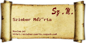 Szieber Márta névjegykártya